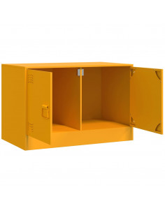 Mobili TV 2 pz Giallo Senape 67x39x44 cm in Acciaio 2