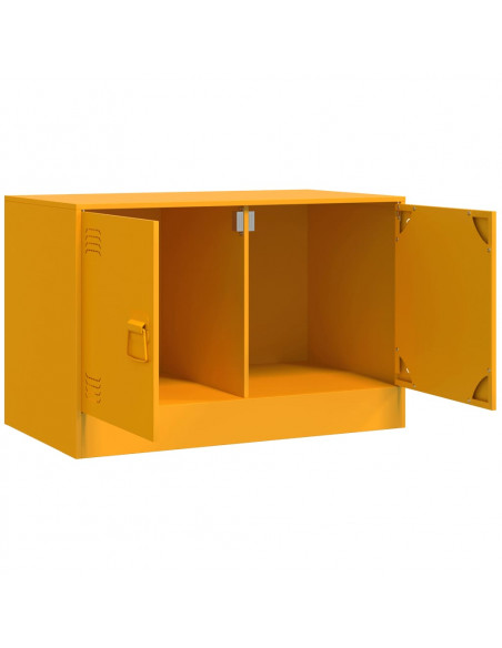 Mobili TV 2 pz Giallo Senape 67x39x44 cm in Acciaio