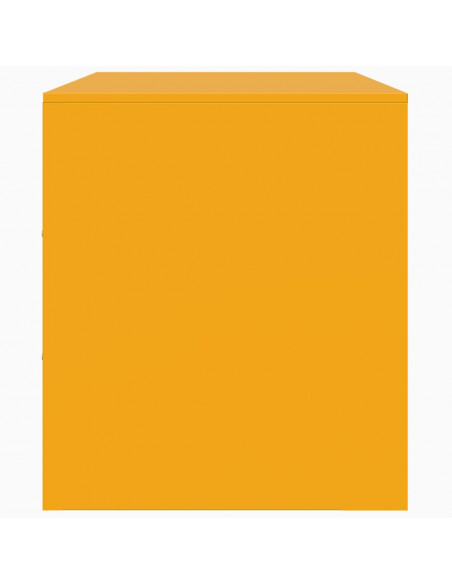 Mobili TV 2 pz Giallo Senape 67x39x44 cm in Acciaio