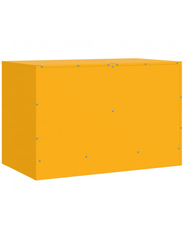 Mobili TV 2 pz Giallo Senape 67x39x44 cm in Acciaio