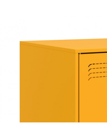 Mobili TV 2 pz Giallo Senape 67x39x44 cm in Acciaio