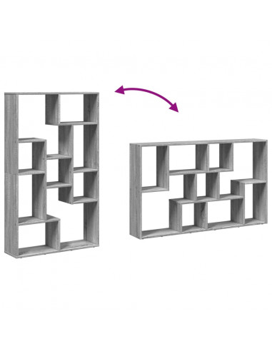 Libreria Grigio Sonoma 72x20x120 cm in Truciolato