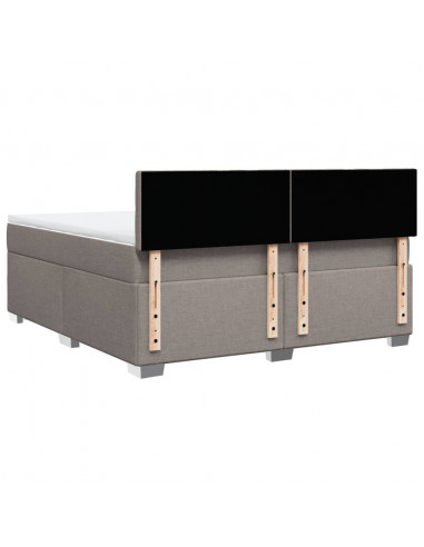 Giroletto a Molle con Materasso Tortora 180x200 cm in Tessuto