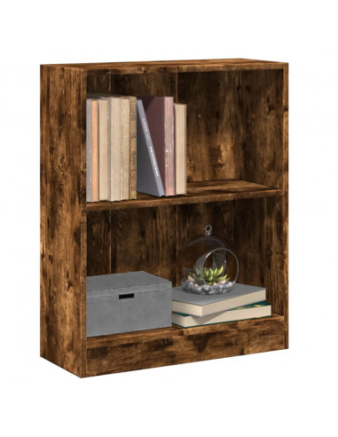 Libreria Rovere Fumo 60x24x76 cm in Legno Multistrato