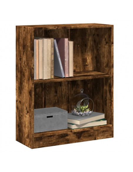 Libreria Rovere Fumo 60x24x76 cm in Legno Multistrato