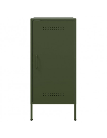 Credenze 2pz Verde Oliva 36x39x79 cm Acciaio Laminato a Freddo