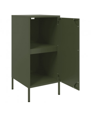 Credenze 2pz Verde Oliva 36x39x79 cm Acciaio Laminato a Freddo