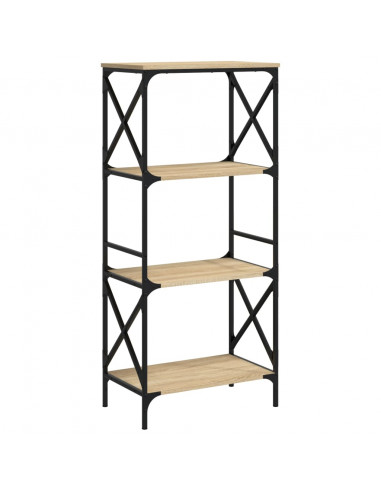 Libreria 4 Ripiani Rovere Sonoma 59x35x132 cm Legno Multistrato