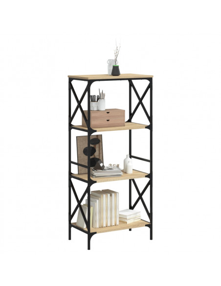 Libreria 4 Ripiani Rovere Sonoma 59x35x132 cm Legno Multistrato