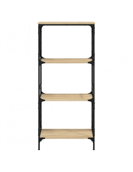 Libreria 4 Ripiani Rovere Sonoma 59x35x132 cm Legno Multistrato
