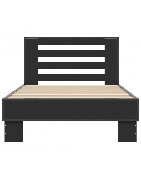 Giroletto Nero 100x200 cm in Legno Multistrato e Metallo