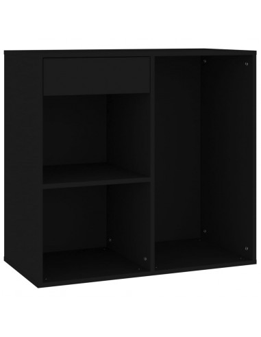 Armadietto per Cosmetici Nero 80x40x75 cm in Legno Multistrato