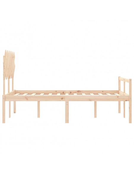 Letto per Anziani con Testiera Double in Legno Massello