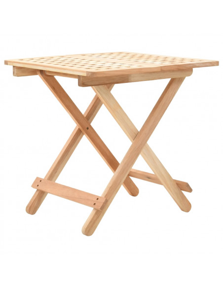 Tavolo Pieghevole in Legno di Noce 50x50x49 cm