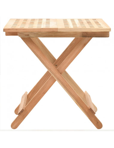 Tavolo Pieghevole in Legno di Noce 50x50x49 cm