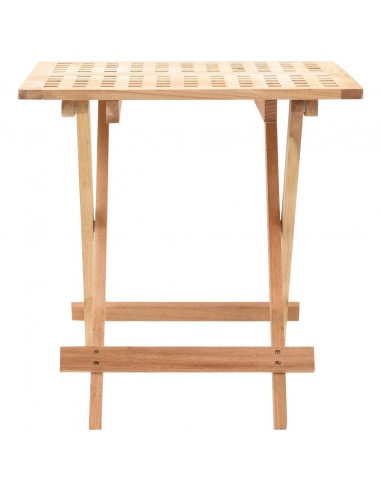 Tavolo Pieghevole in Legno di Noce 50x50x49 cm