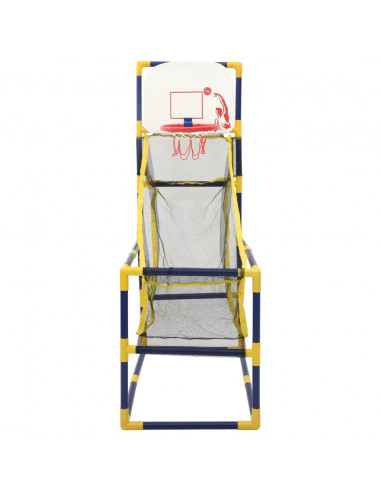 Set Gioco di Basket Arcade con Palla e Pompa 45x86x127 cm