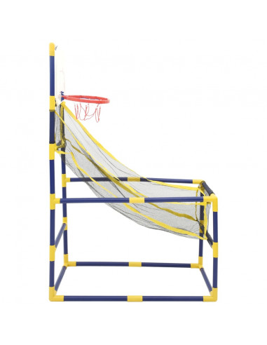 Set Gioco di Basket Arcade con Palla e Pompa 45x86x127 cm