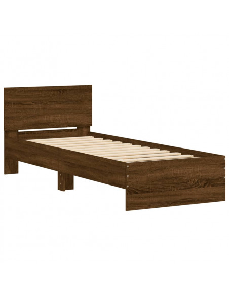 Giroletto Testiera Rovere Marrone 90x190 cm Legno Multistrato