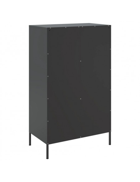 Credenza Nera 68x39x113 cm in Acciaio