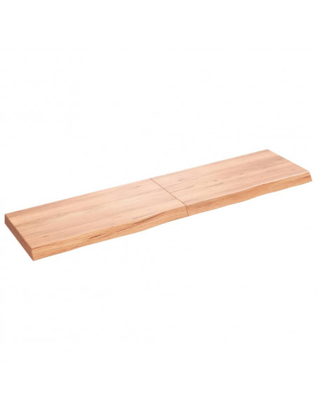 Piano Bagno Marrone 160x40x(2-6) cm Legno Massello Trattato