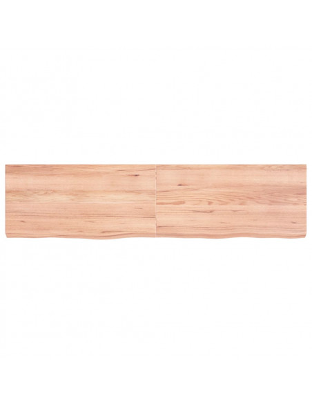 Piano Bagno Marrone 160x40x(2-6) cm Legno Massello Trattato