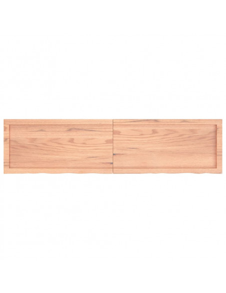 Piano Bagno Marrone 160x40x(2-6) cm Legno Massello Trattato