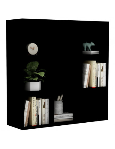 Libreria Nera 98x29x97,5 cm in Legno Multistrato