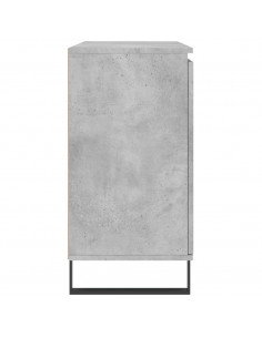 Credenza Grigio Cemento 104x35x70 cm in Legno Multistrato 2