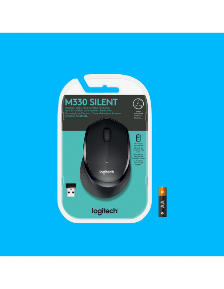 Logitech M330 Silent Plus mouse Ufficio Mano destra RF Wireless Meccanico 1000 DPI