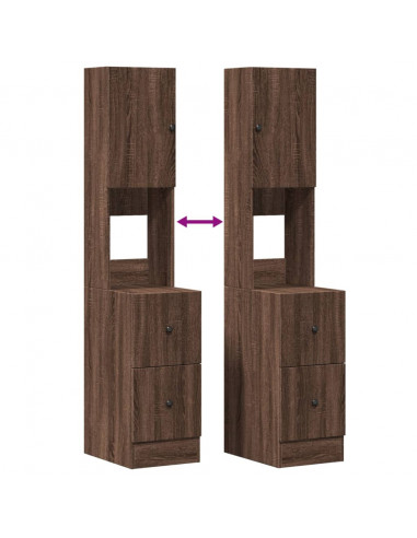 Mobile da Cucina Rovere Marrone 35x50x180 cm Legno Multistrato