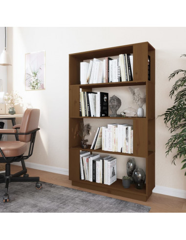 Libreria/Divisorio Miele 80x25x132 cm Legno Massello