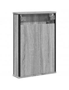 Mobile Specchio da Bagno Grigio Sonoma 42x12x60 cm Multistrato 2