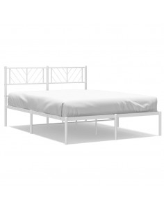 Giroletto con Testiera Metallo Bianco 140x190 cm 2