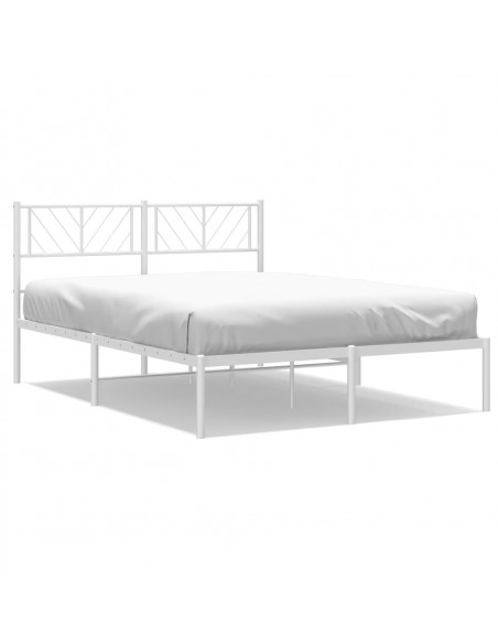 Giroletto con Testiera Metallo Bianco 140x190 cm