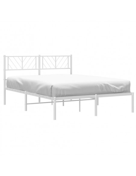 Giroletto con Testiera Metallo Bianco 140x190 cm