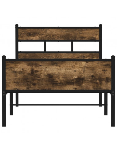 Giroletto senza Materasso Rovere Fumo 90x200 cm in Truciolato