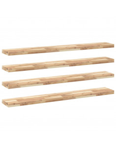 Mensole da Parete 4 pz 140x20x4 cm Legno Acacia Non Trattato 2