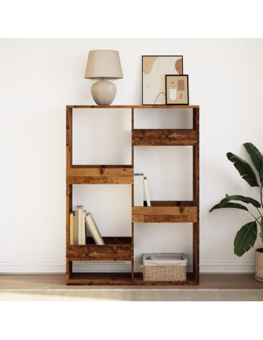 Libreria Legno Antico 100x33x135 cm in Legno Multistrato