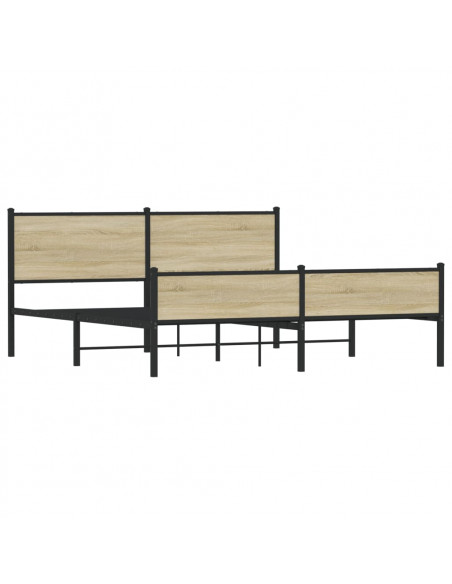 Giroletto senza Materaso in Metallo Rovere Sonoma 183x213 cm