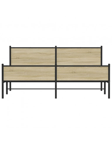 Giroletto senza Materaso in Metallo Rovere Sonoma 183x213 cm