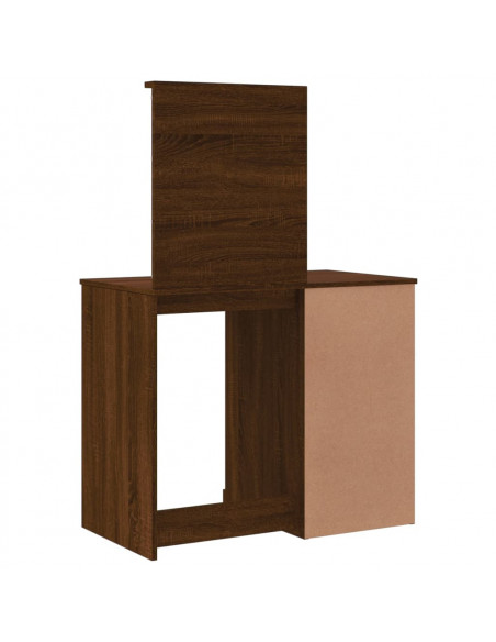 Toeletta con Luci LED Rovere Marrone 90x42x132,5 cm