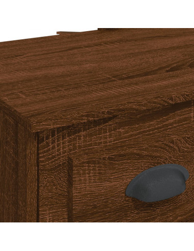 Toeletta con Luci LED Rovere Marrone 90x42x132,5 cm