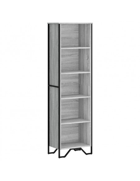 Libreria Grigio Sonoma 50x31x169 cm in Legno Multistrato
