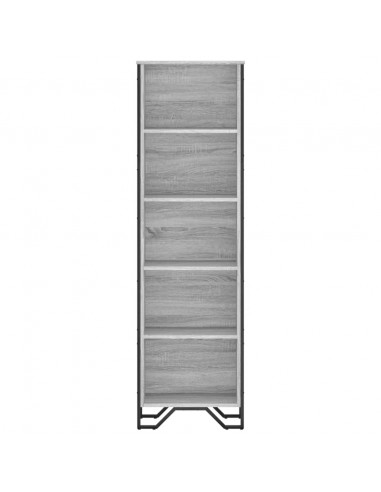 Libreria Grigio Sonoma 50x31x169 cm in Legno Multistrato