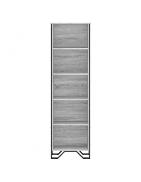 Libreria Grigio Sonoma 50x31x169 cm in Legno Multistrato