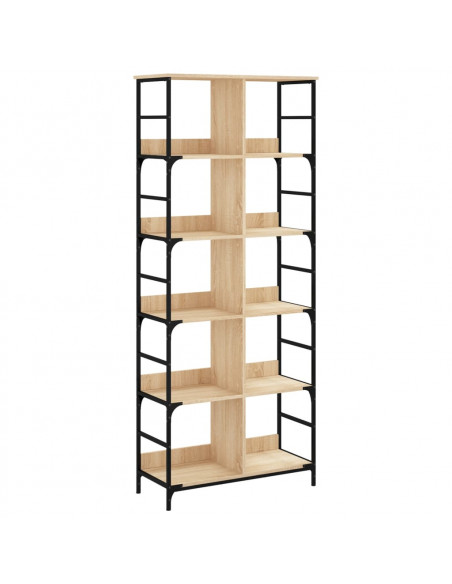 Libreria Rovere Sonoma 78,5x33x188,5 cm in Legno Multistrato