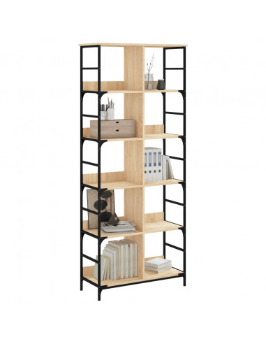 Libreria Rovere Sonoma 78,5x33x188,5 cm in Legno Multistrato