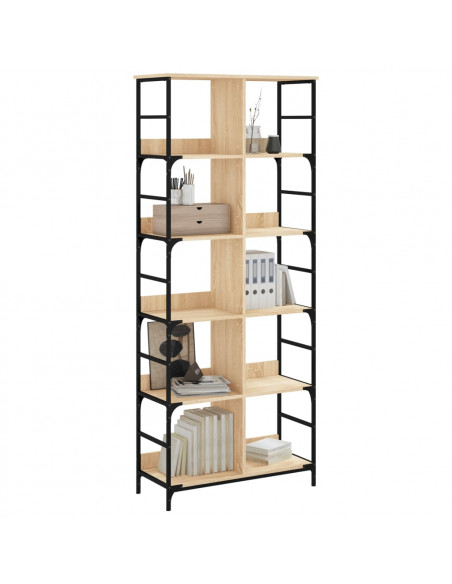 Libreria Rovere Sonoma 78,5x33x188,5 cm in Legno Multistrato