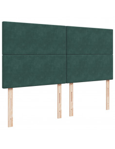 Giroletto a Molle con Materasso Verde Scuro 180x200 cm Velluto 2